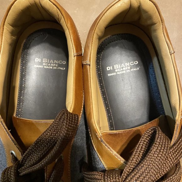 Di Bianco Scrape Mens Dress Sneaker Hand Made Italian Shoe - Picture 8 of 8